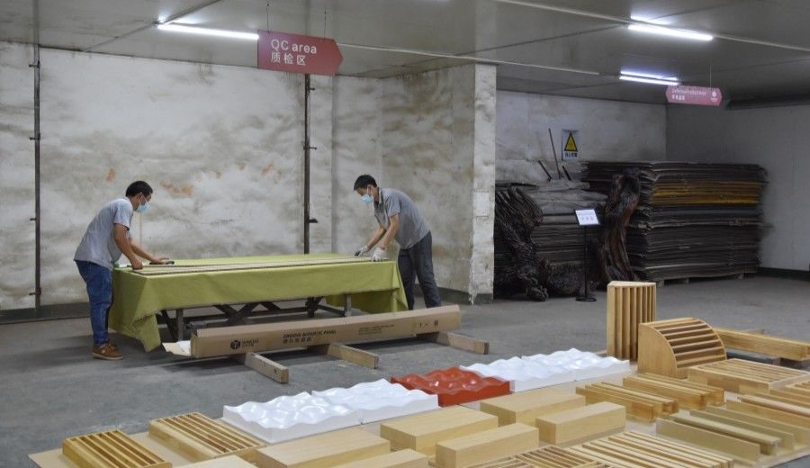 Guangzhou Wuyang Yiguan Acoustic Materials Co., Ltd. fabrikant productielijn