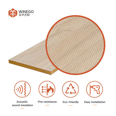 Micro-geperforeerde MDF-panelen geluidsabsorberende en decoratieve wandpanelen