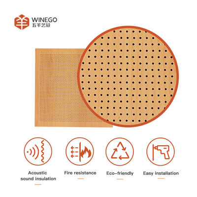 Interieur decoratieve geluidsabsorberende wandpanelen Micro-perforatie CE FSC gecertificeerd