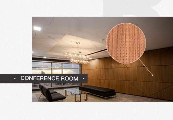 Micro-geperforeerde houten akoestische panelen Interieurversiering voor plafond en muur