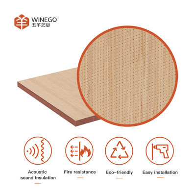 Hout decoratieve super micro geperforeerde akoestische panelen veneer HPL melamine afwerking
