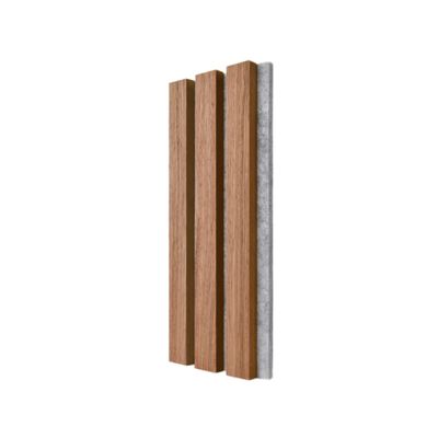 Geluidsdicht Walnoot akoestisch hout slaten panelen Eco-vriendelijke ingenieursfolie afwerking