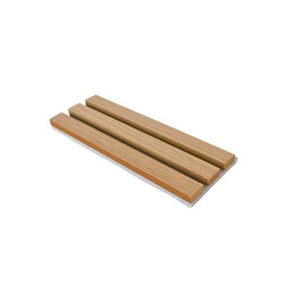 Acoustische wandpanelen van natuurlijk hout slats Brandvertrager 0,85 NRC Geluidsopname