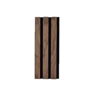 Driezijdig houten fineer Slat Wall akoestisch paneel Walnut E0 Graad 21 mm Dik