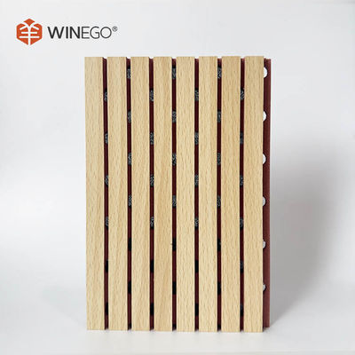 Melamine MDF gegroeveerde akoestische panelen 133x2440mm 197x2440mm voor plafond en muur