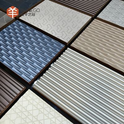 3D-elegante embossed veneerwandpanelen voor interieurontwerp 2400 mm